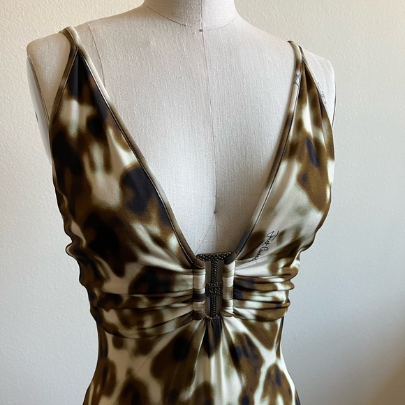 Just Cavalli Animal Print Knee Length Dress - Picture 3 of 5